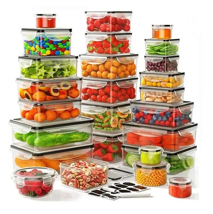 Meal Prep Kitchen - 40/42/50/52/62-delige set grote luchtdichte voedselbewaarcontainers met