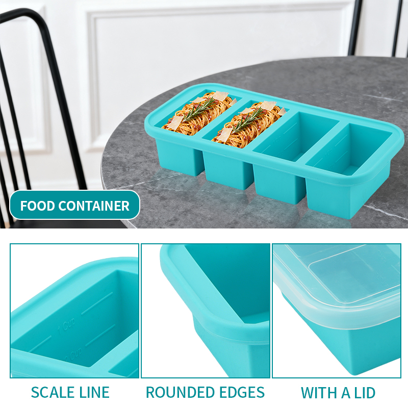2 of 3-delige siliconen vriesb - Meal Prep Template recensie en prijs