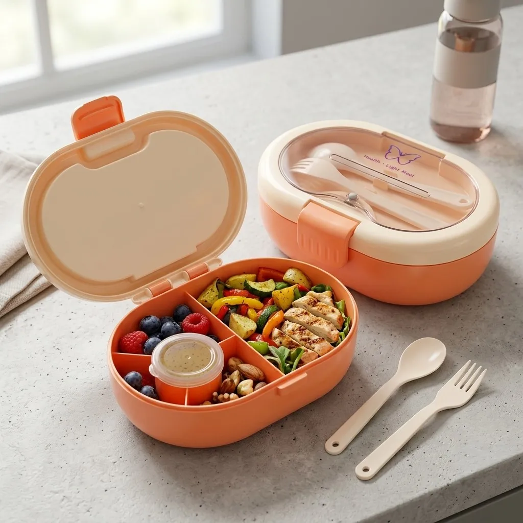 Plastic lunchbox met bestek, l - Meal Prep Or Prep Meal recensie en prijs